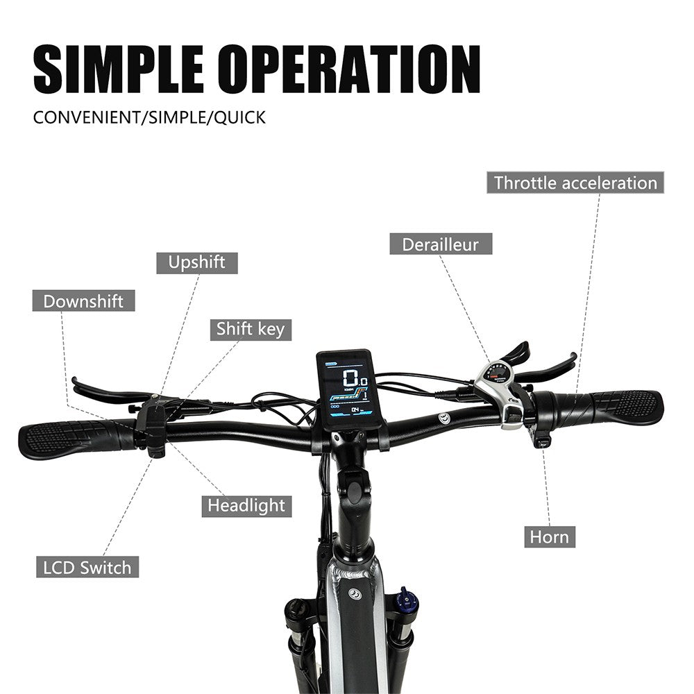 CMACEWHEEL TP26 Electric Bike 26*4.0 inch CST Tire 750W Motor 40-45km/h Max Speed 17Ah Battery