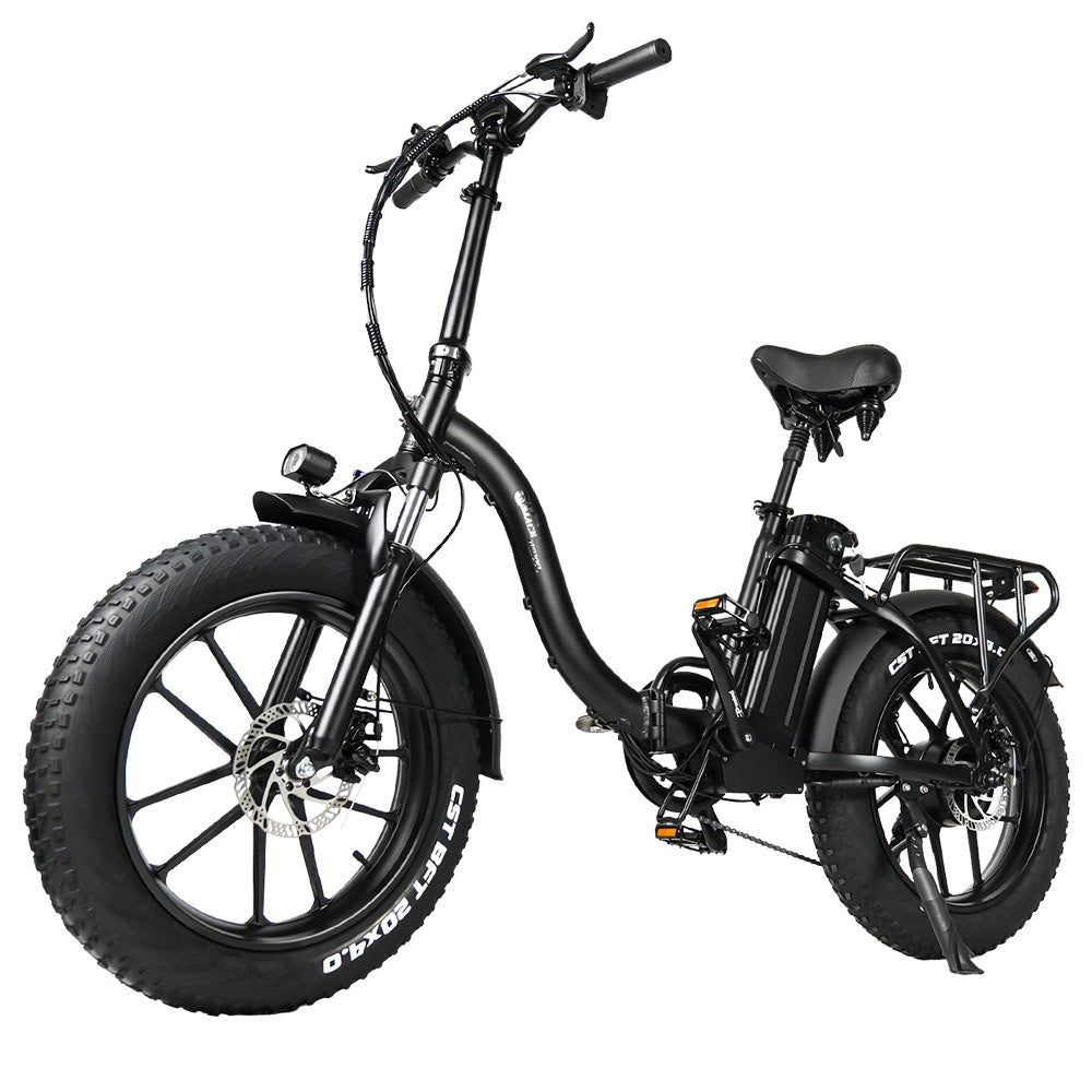 CMACEWHEEL Y20 Folding Electric Bike, 250W Motor, 48V 18Ah Battery, 20 x 4.0'' CST Fat Tires, 25km/h Max Speed, 70-90km Range, Front & Rear Disc Brake, IP65 Waterproof - Black