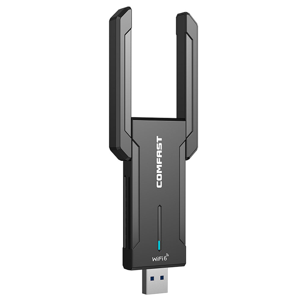 COMFAST CF-972AX WiFi 6 Adapter Gaming Wireless Adapter, Triple Band 5374Mbps USB 3.0 Free Driver Plug and Play WiFi Dongle, Supports AP Mode
