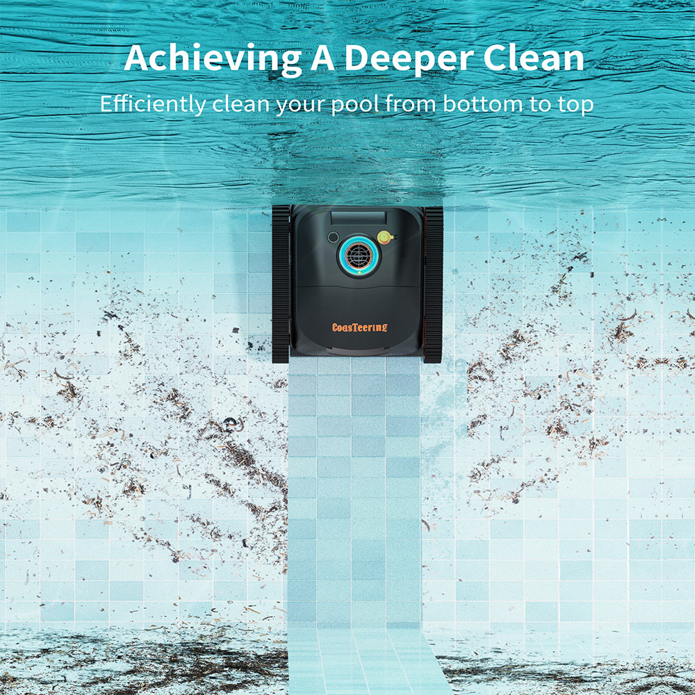 CoasTeering Nebula Cordless Robotic Pool Cleaner, 180min Runtime, Wall Climbing & Waterline Cleaning, Brushless Motors, Smart Navigation, Cleaning Inground Pools up to 3229 Sq.ft