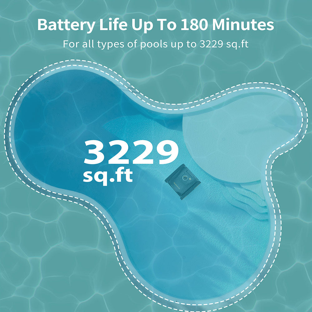 CoasTeering Nebula Cordless Robotic Pool Cleaner, 180min Runtime, Wall Climbing & Waterline Cleaning, Brushless Motors, Smart Navigation, Cleaning Inground Pools up to 3229 Sq.ft