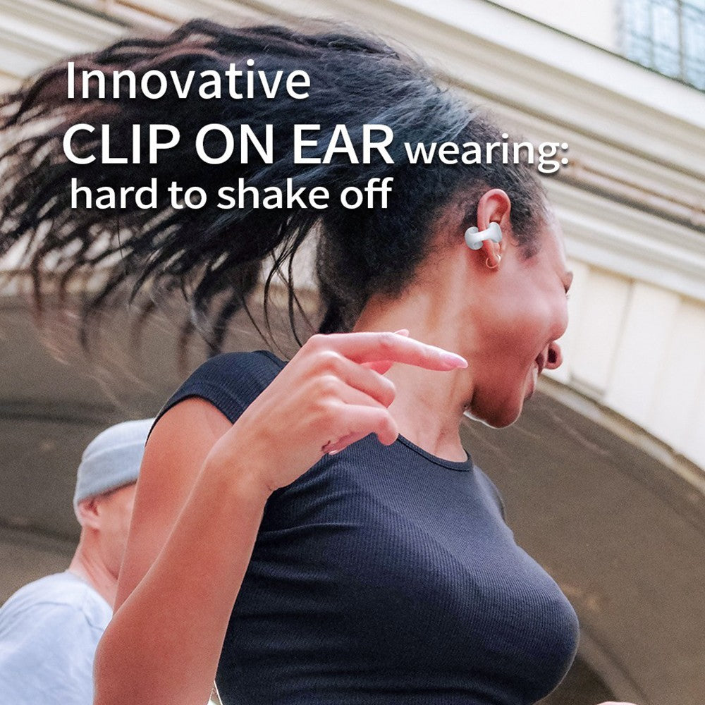 Coowoo Air Pro 6 Bluetooth Clip-on Open Ear Headphones - White