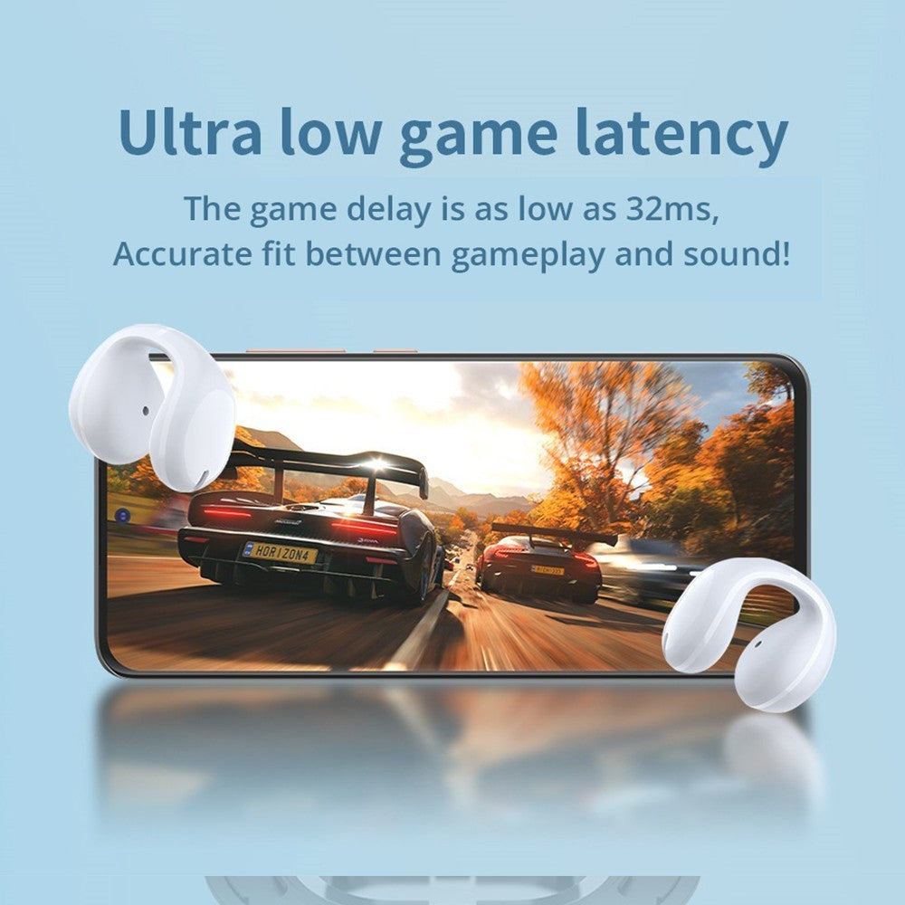 Coowoo Air Pro 6 Bluetooth Clip-on Open Ear Headphones - White