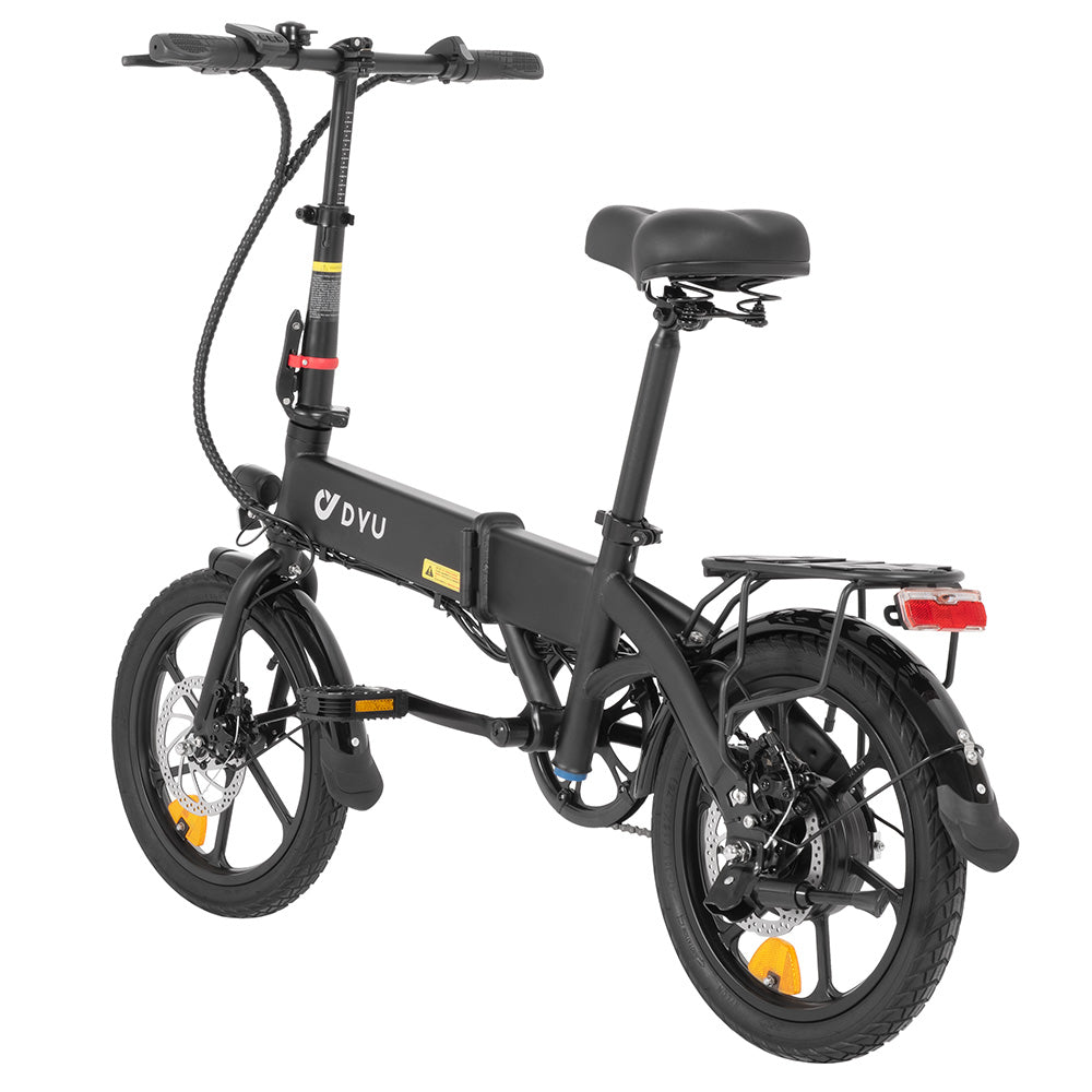 DYU A1F Pro Folding Electric Bike, 250W Motor, 36V 7.5Ah Battery, 16*1.75-inch Tire, 25km/h Max Speed, 40km Max Range, Front & Rear Disc Brakes, LCD Display