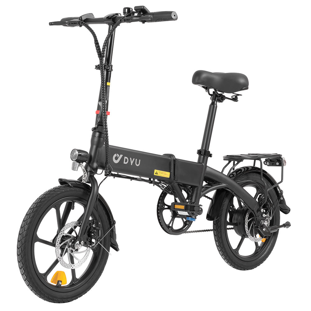 DYU A1F Pro Folding Electric Bike, 250W Motor, 36V 7.5Ah Battery, 16*1.75-inch Tire, 25km/h Max Speed, 40km Max Range, Front & Rear Disc Brakes, LCD Display