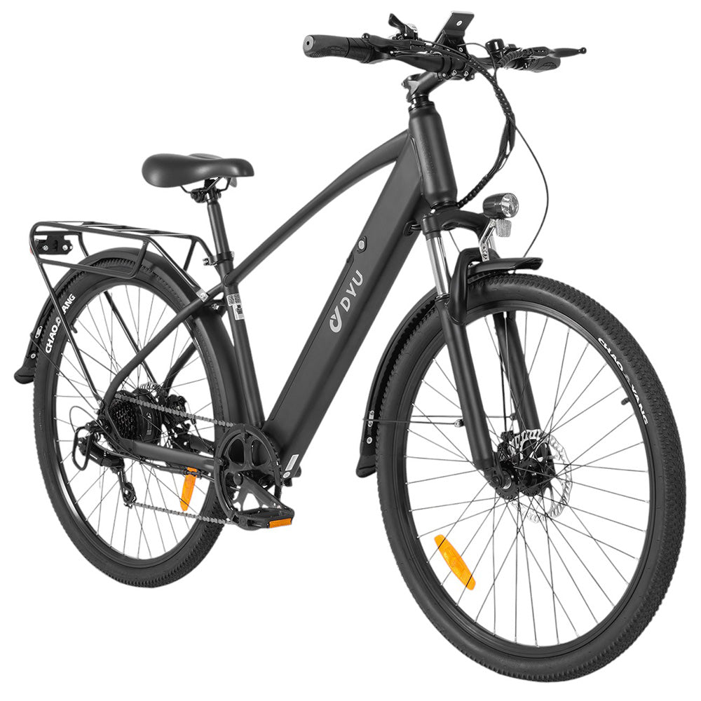 DYU C5 City Electric Bike, 250W Motor, 48V 10AH Battery, 27.5 Inch Tire, 25km/h Max Speed, 65km Range, Dual Disc Brakes, Shimano 7-speed