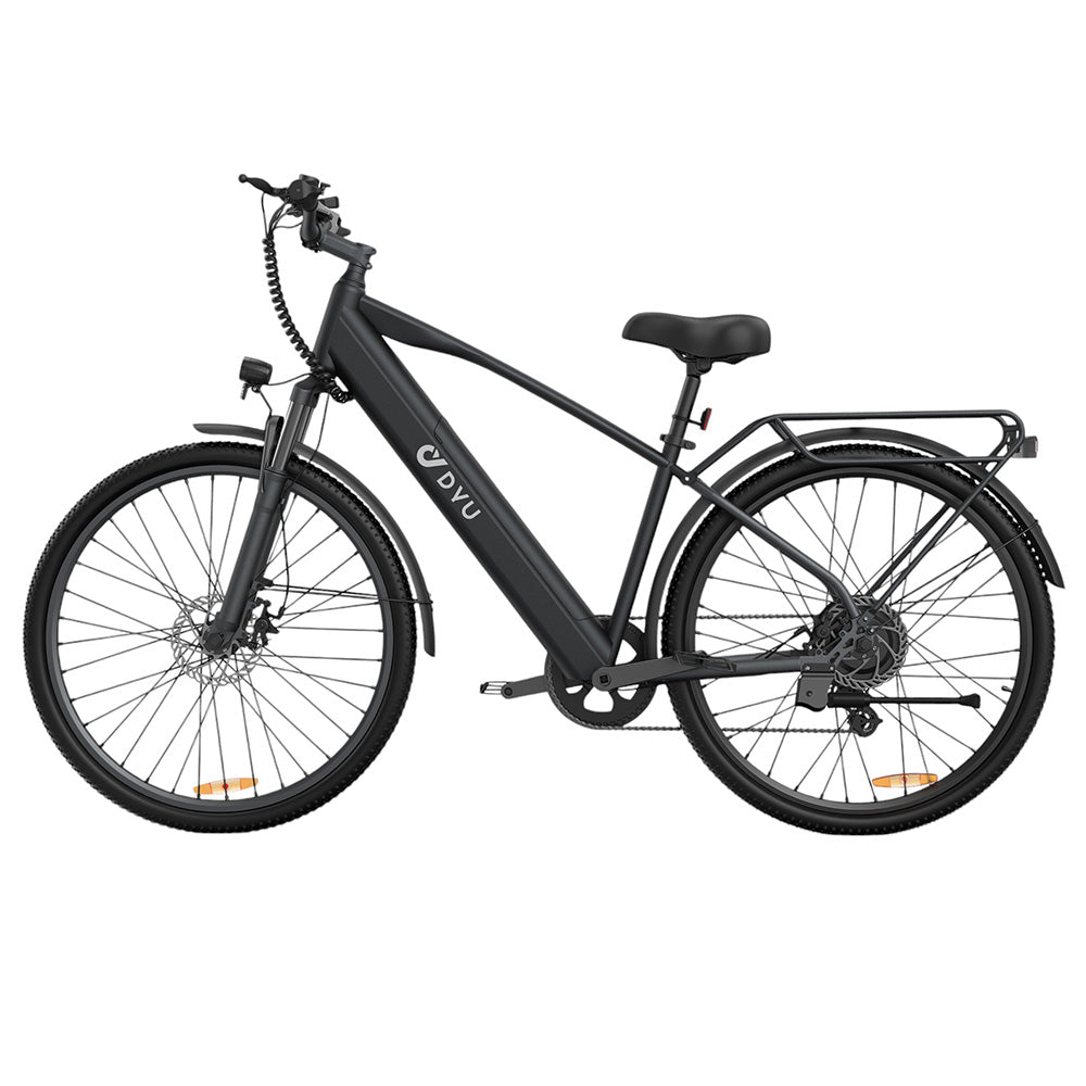 DYU C5 City Electric Bike, 250W Motor, 48V 10AH Battery, 27.5 Inch Tire, 25km/h Max Speed, 65km Range, Dual Disc Brakes, Shimano 7-speed