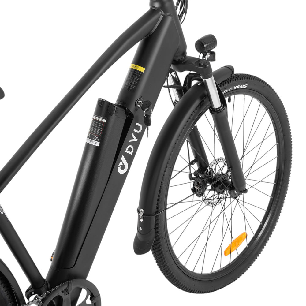 DYU C5 City Electric Bike, 250W Motor, 48V 10AH Battery, 27.5 Inch Tire, 25km/h Max Speed, 65km Range, Dual Disc Brakes, Shimano 7-speed