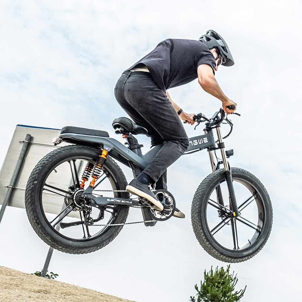 ENGWE X26 Electric Bike 26*4.0 inch Fat Tires 50km/h Max Speed 48V 1000W Motor 19.2Ah Battery 100km Range 150kg Max Load Triple Suspension System Shimano 8-Speed Gear Dual Hydraulic Disc Brake for All-Terrain Roads Mountain E-Bike - Grey