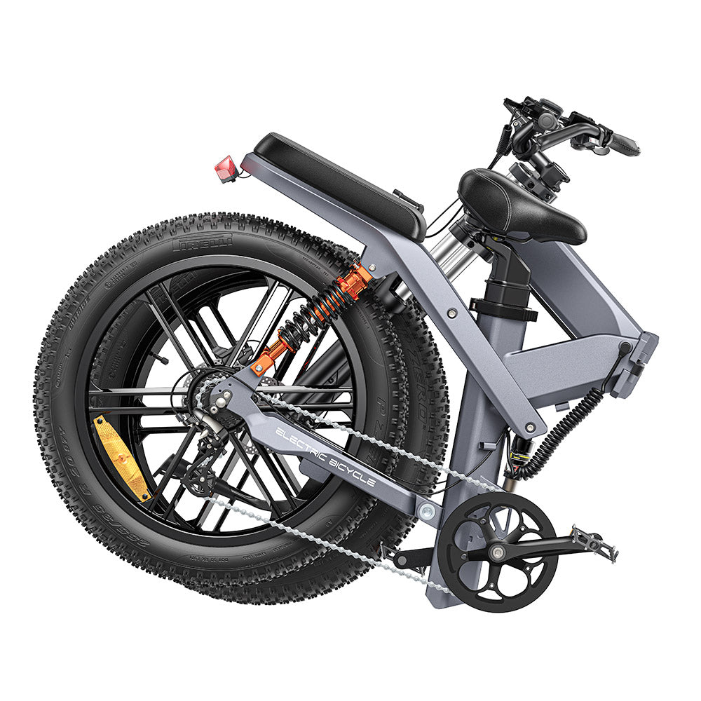 ENGWE X26 Electric Bike 26*4.0 inch Fat Tires 50km/h Max Speed 48V 1000W Motor 19.2Ah Battery 100km Range 150kg Max Load Triple Suspension System Shimano 8-Speed Gear Dual Hydraulic Disc Brake for All-Terrain Roads Mountain E-Bike - Grey