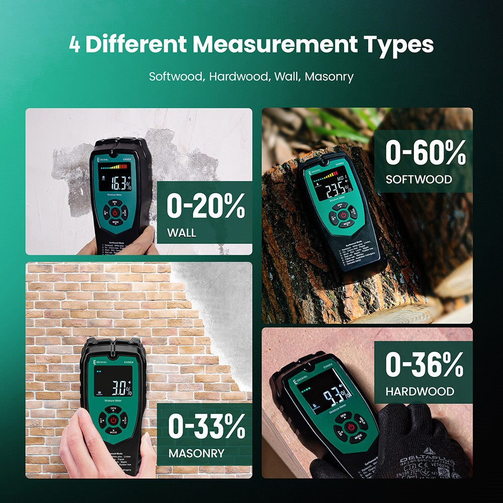 ERICKHILL EWM04 Pinless Wood Moisture Meter