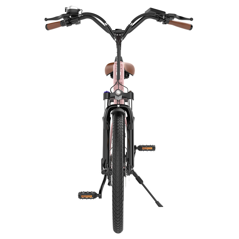 ESKUTE C100 Electric Bike, 250W Motor, 36V 10.4Ah Battery, 26*1.75-inch Tires, 25km/h Max Speed, 50-60km Range, Mechanical Disc Brakes, SHIMANO 7 Speed - Pink