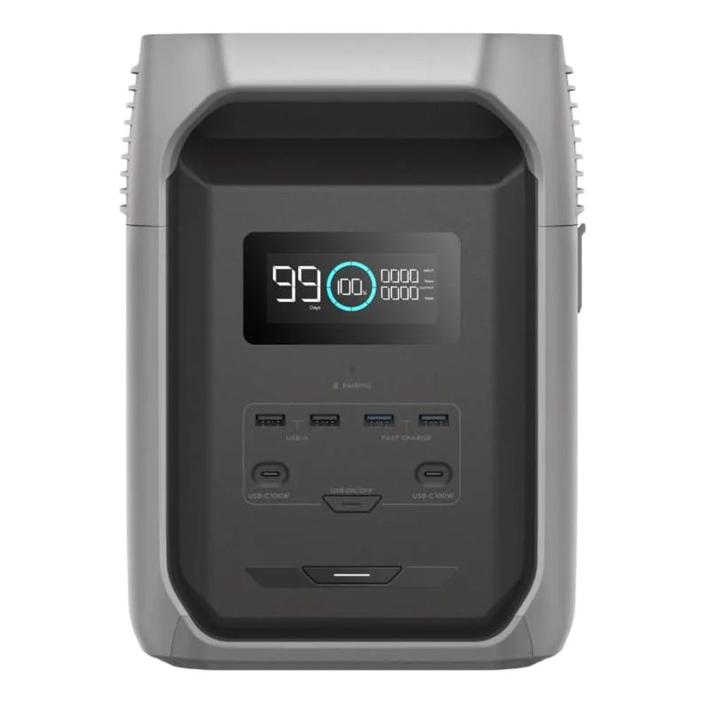 EcoFlow DELTA 3 1500 Portable Power Station, 1536Wh LFP Battery, 1800W Solar Generator, 15 Outlets, <15ms UPS, Expandable to 5.5kWh, App Control, IP65 Protection, 1.5h Fast Charge, for Home Backup, Outdoor Camping & RV, Black