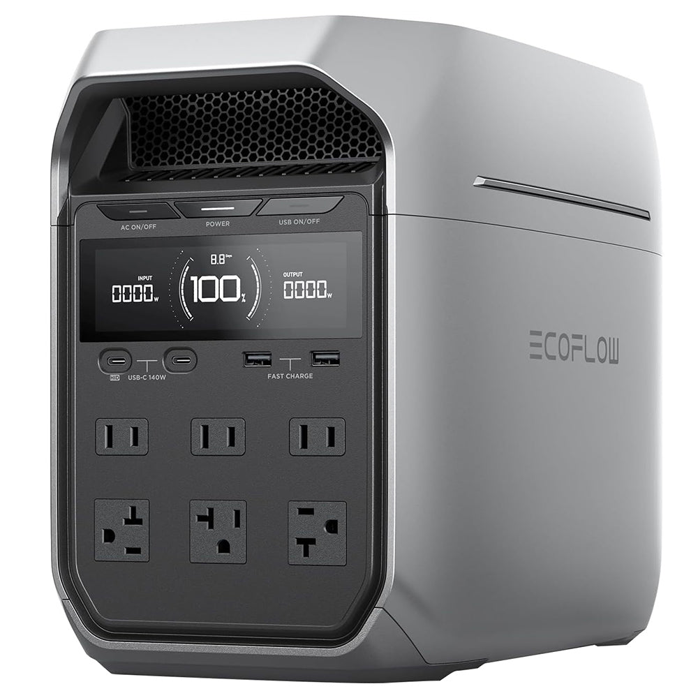 EcoFlow DELTA 3 Plus Portable Power Station, 1024Wh LFP Battery, 1800W Solar Generator, 13 Outlets, <10ms UPS & <30dB Noise, Expandable to 5kWh, App Control, IP65 Protection, 56min Fast Charging, for Home Backup, Outdoor Camping & RV