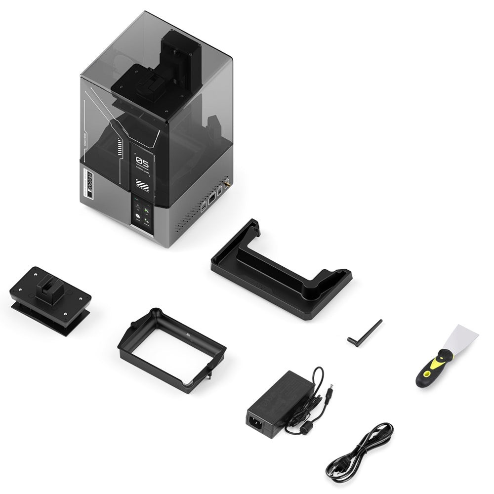 ELEGOO Mars 5 Ultra Resin 3D Printer, Smart Mechanical Sensor, 7-inch 9K Mono LCD, 150mm/h Printing Speed, AI Camera, Auto-Leveling, Dual Pour Spouts Resin Tank, WiFi Transfer, 153.36*77.76*165mm (6.04 x 3.06 x 6.49inch)