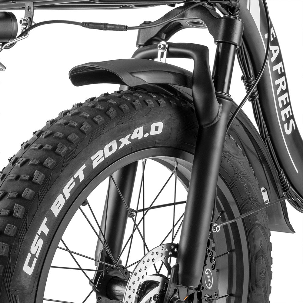 Fafrees F20 X-Max Electric Bike 20*4.0 inch Fat Tire 750W Brushless Motor 48V 30AH Battery 25km/h Default Max Speed 200km Max Range Shimano 7 Speed Gear Shift System Hydraulic Disc Brakes - Black