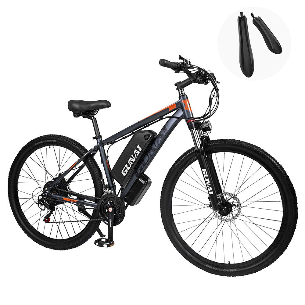 GUNAI GN29 Electric Bike 29*2.1 inch Tire 48V 750W Motor 50km/h Max Speed 15Ah Battery 90km Max Range 130kg Max Load Dual Disc Brakes Mountain E-Bike