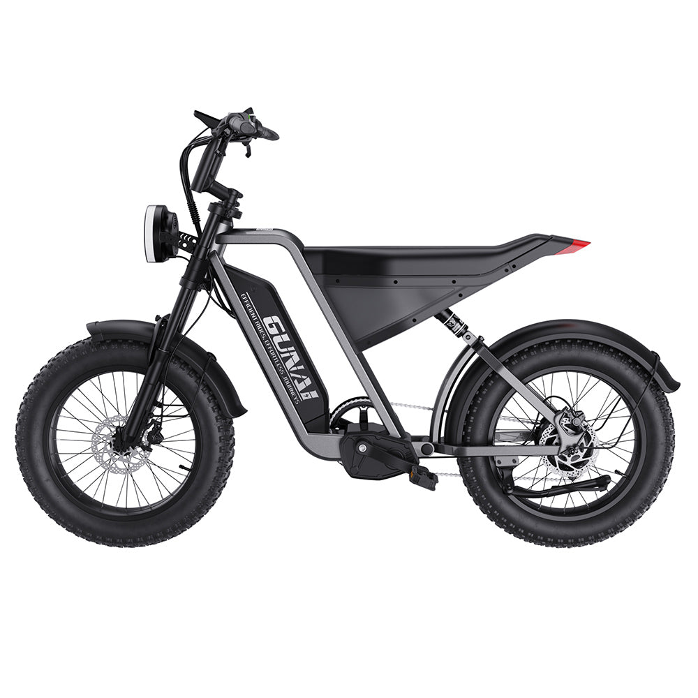 GUNAI-Y Electric Bike, 1000W Motor, 48V 18Ah Battery, 20*4.0-inch Fat Tires, 60km/h Max Speed, 100km Range, Hydraulic Disc Brake, Front & Rear Suspension, Shimano 7-Speed