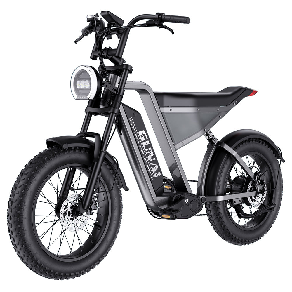 GUNAI-Y Electric Bike, 1000W Motor, 48V 18Ah Battery, 20*4.0-inch Fat Tires, 60km/h Max Speed, 100km Range, Hydraulic Disc Brake, Front & Rear Suspension, Shimano 7-Speed