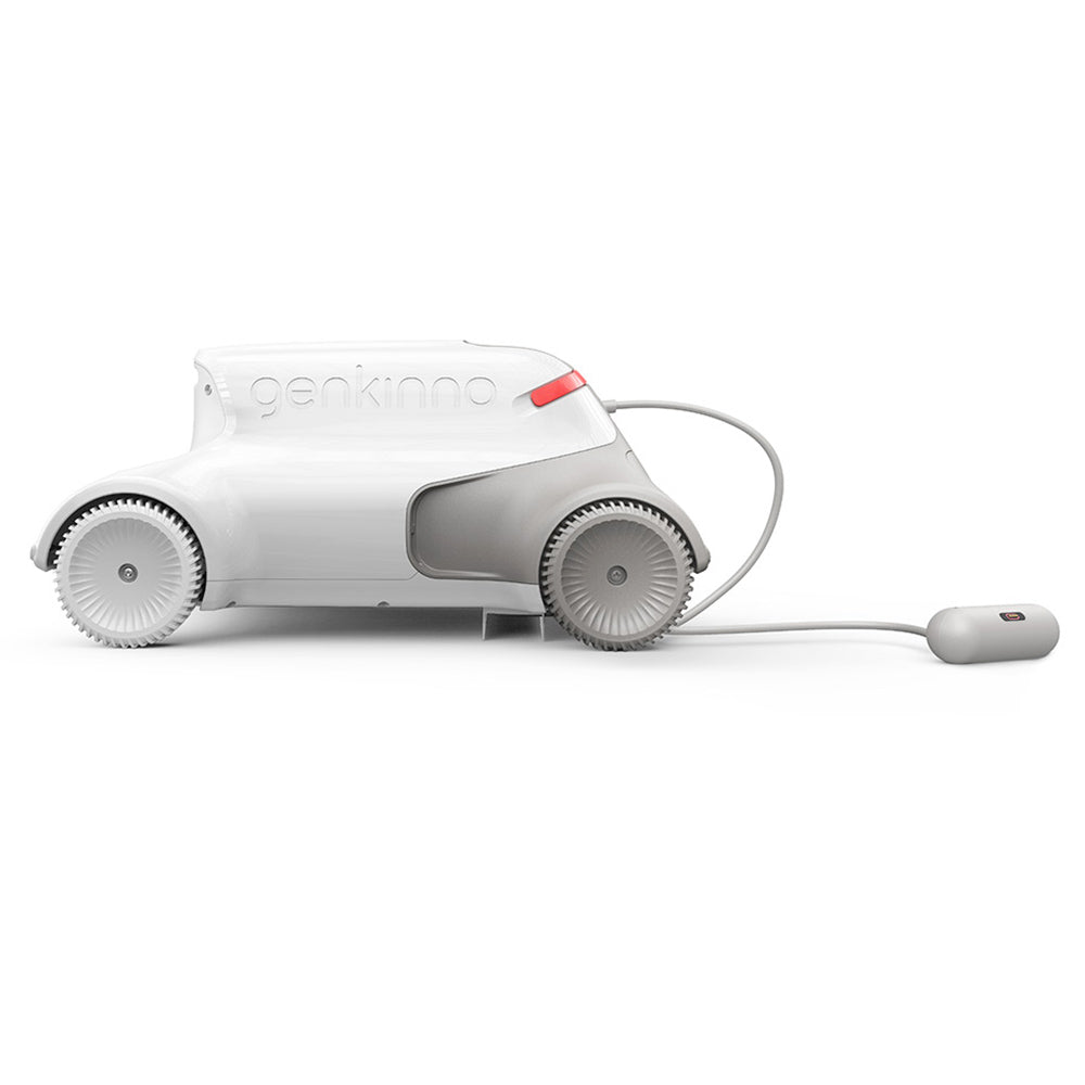 Genkinno P2 Cordless Robotic Pool Vacuum Cleaner, 70W Suction, 120 Mins Runtime, AdaptiveNav Path Planning, AdaptiveSuc Technology, APP Remote Control, for Above/In-Ground Flat Pools - White