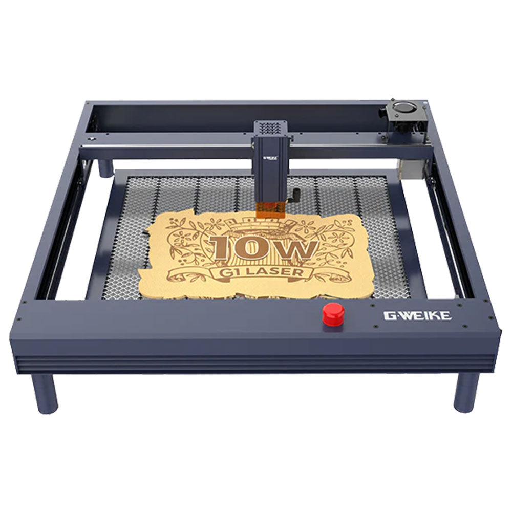Gweike G1 10W Laser Engraver Cutter, Air Assist, 0.08x0.06mm Laser Spot, 400mm/s Speed, 0.01mm Engraving Accuracy, Support Lightburn, 410x310mm