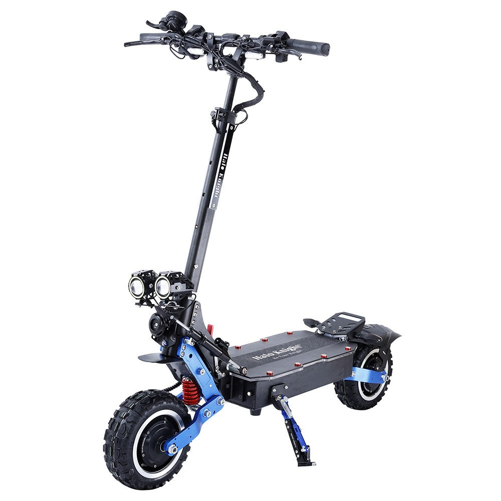 Halo Knight T108 Pro Electric Scooter 11'' Off-Road Tire 3000W*2 Motors 95Km/h Max Speed 60V 38.4Ah Battery 80KM Range 200KG Max load Front & Rear Turn Signal IPX4 Waterproof Dual Hydraulic Brakes Electric Brake - Black