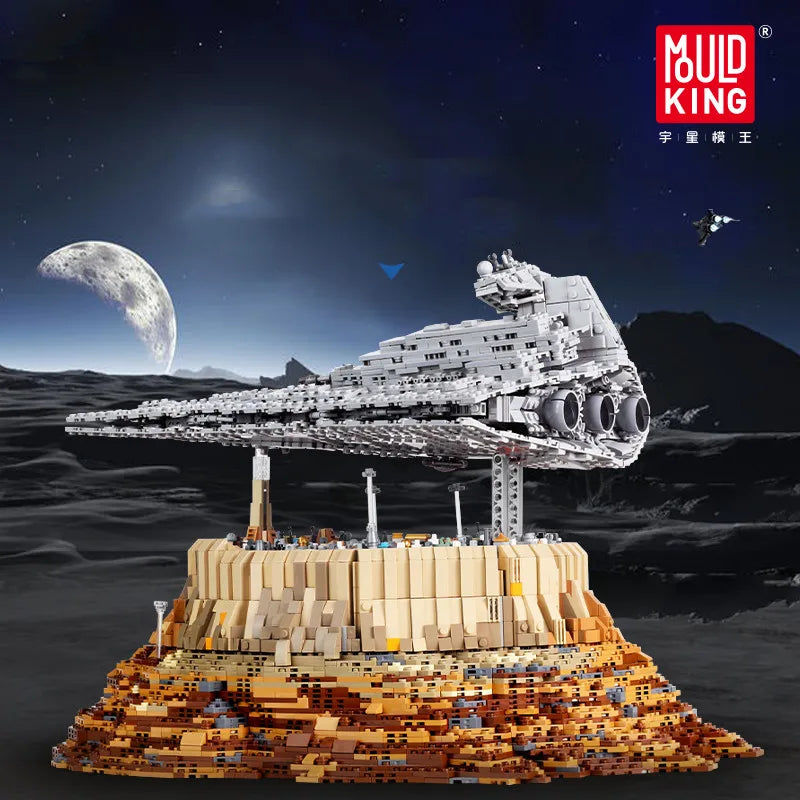 MOLD KING MOC Hviezdny torpédoborec Výletná loď The Empire Over Jedha City Model Set Stavebné kocky Hračky z tehál Pre deti Darčeky