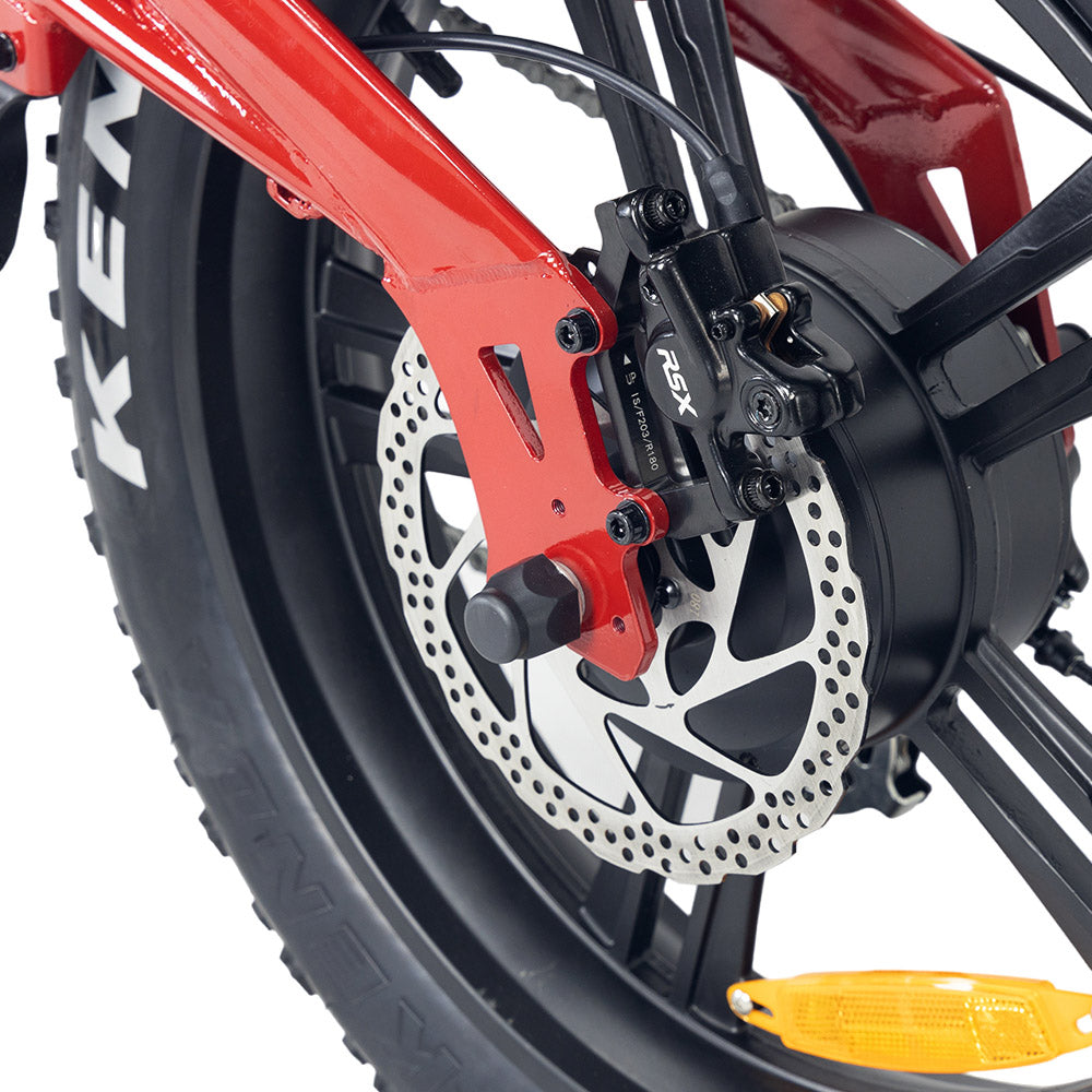 Hidoes B6 Electric Bike, 1200W Motor, 48V 15Ah Battery, 20"x4" Fat Tires, 50km/h Max Speed, 75km Range, Front & Rear Oil Disc Brakes, Hydraulic Shock Absorber - Red