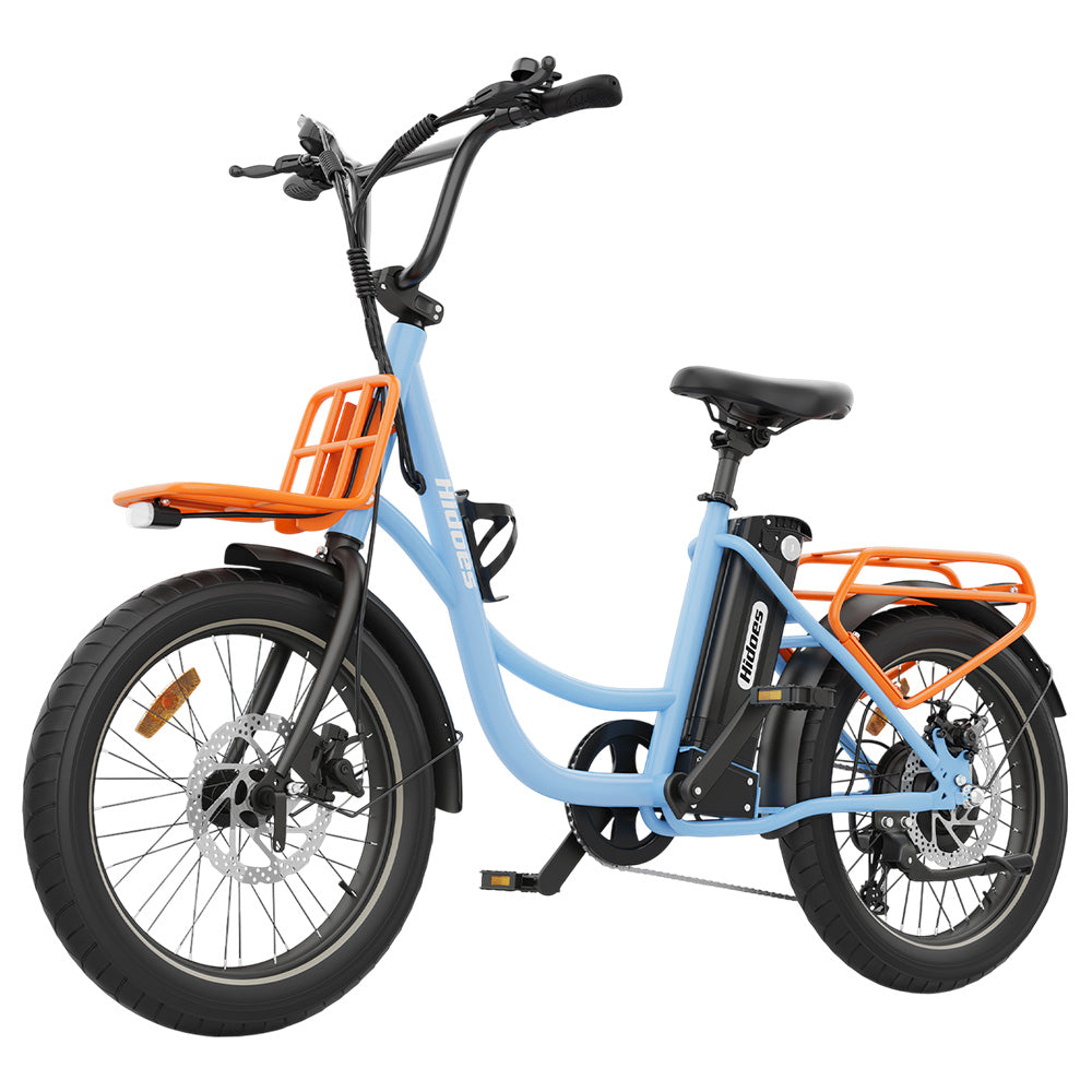 Hidoes C6 Electric Bike, 250W Motor, 36V 13Ah Battery, 20*3 inch Tires, 25km/h Max Speed, 35km Range, Front & Rear Mechanical Disc Brakes, Shimano 7-speed, LCD Display