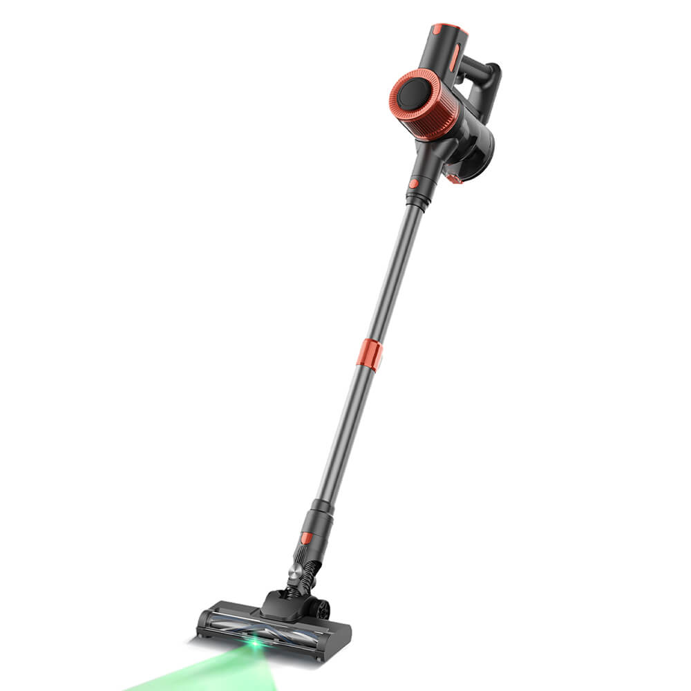 JIGOO C200 Cordless Vacuum Cleaner, 23000 Pa Wireless Vacuum Cleaner, 40mins Runtime, with 2 Work Modes & Anti-Tangle Brush for Carpet, Hard Floor and Pet Hair