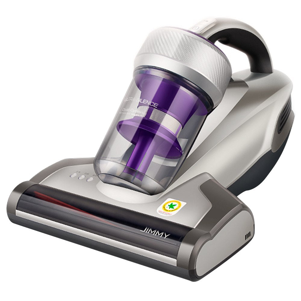JIMMY JV35 Bed Vacuum Cleaner for Mattress with UV Light, 14Kpa Strong Suction, Dual Cyclone Filtration, High-Temperature UV Acaricide, 5S Rapid Heating, 99.99% Mites Removal, Handheld Vacuum Cleaner for Bed & Sofa - Gray
