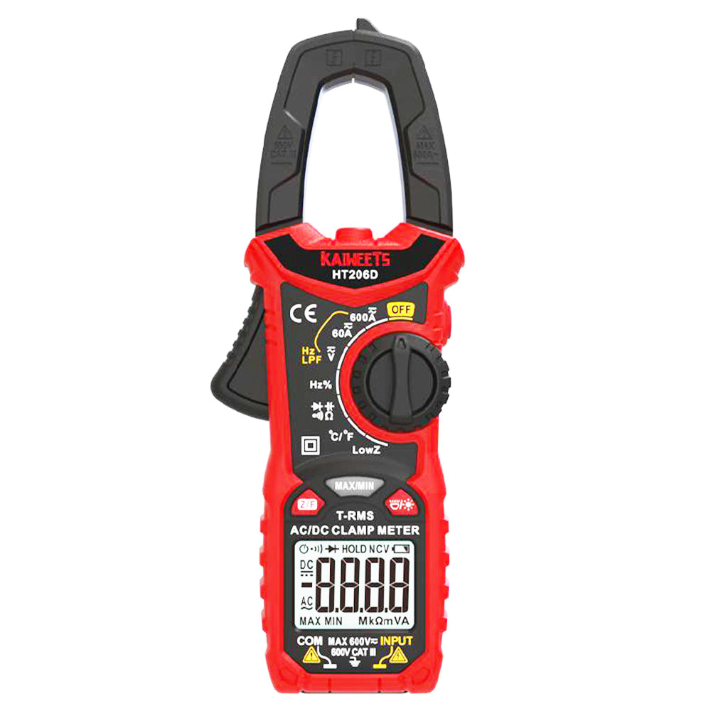 KAIWEETS HT206D Digital Clamp Meter, 6000 Counts, AC/DC Current, LowZ & LPF, NCV Detection Function