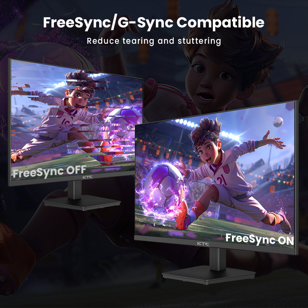 KTC H27T27 Gaming Monitor, 27-inch 2560x1440 QHD IPS Screen, 100Hz Refresh Rate, HDR10, 1ms Response Time, Adaptive-Sync, Low Blue Light & Flicker-Free, VESA Wall Mount, 2*HDMI 2.0, 1*DP 1.4, 1*Headphone Jack