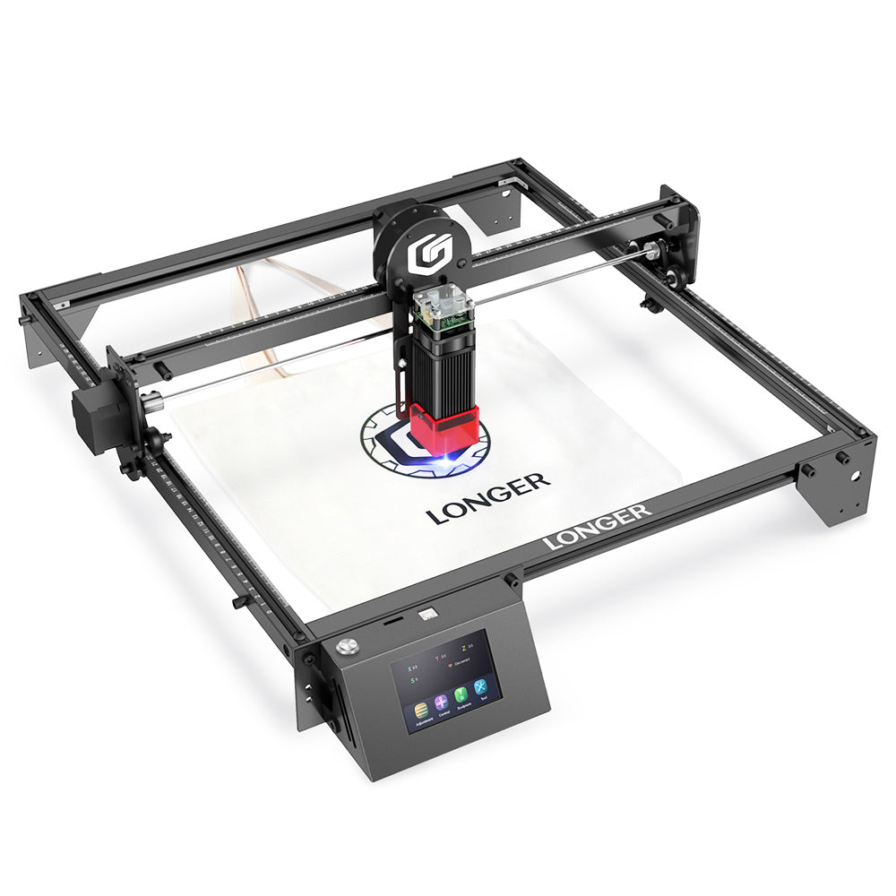 LONGER RAY5 5W Laser Engraver, 32-Bit Chipset, WIFI Connection, 3.5" Touch Screen & Offline Carving, 0.08x0.08mm Spot, 10000mm/min Max Speed, 400mmx400mm