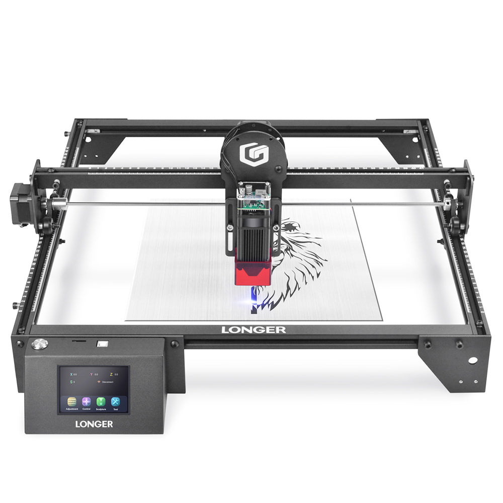 LONGER RAY5 5W Laser Engraver, 32-Bit Chipset, WIFI Connection, 3.5" Touch Screen & Offline Carving, 0.08x0.08mm Spot, 10000mm/min Max Speed, 400mmx400mm