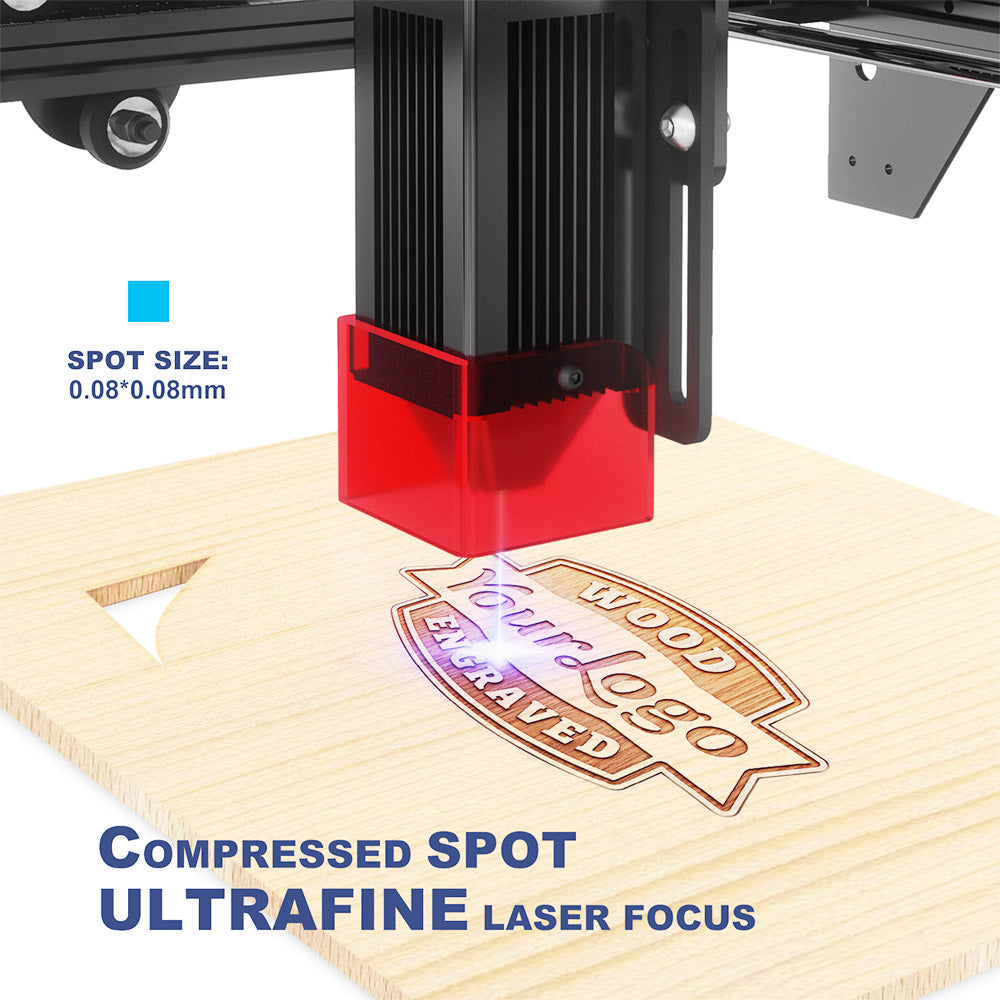 LONGER RAY5 5W Laser Engraver, 32-Bit Chipset, WIFI Connection, 3.5" Touch Screen & Offline Carving, 0.08x0.08mm Spot, 10000mm/min Max Speed, 400mmx400mm