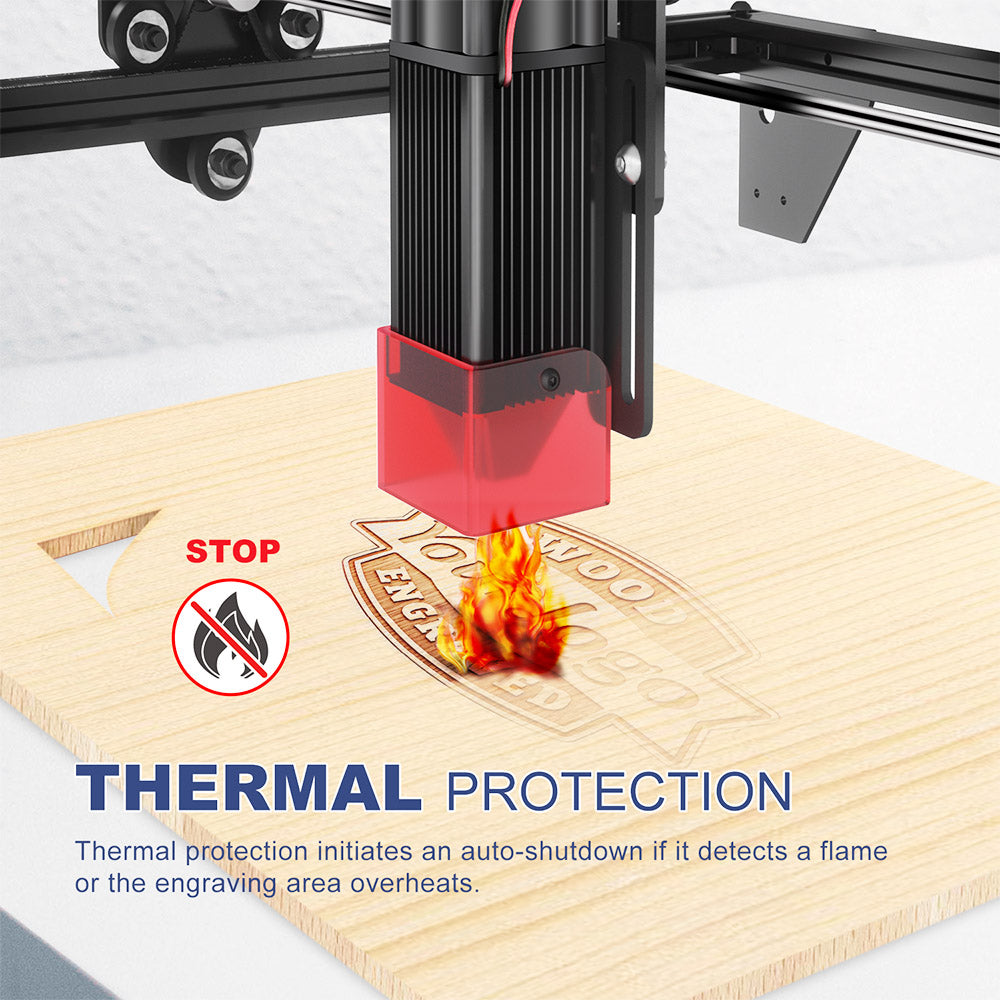 LONGER RAY5 5W Laser Engraver, 32-Bit Chipset, WIFI Connection, 3.5" Touch Screen & Offline Carving, 0.08x0.08mm Spot, 10000mm/min Max Speed, 400mmx400mm