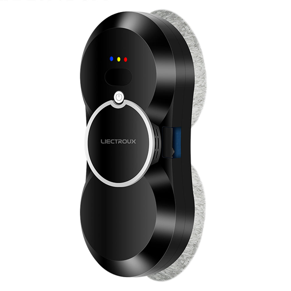 Liectroux HCR-10 Robot Window Vacuum Cleaner, 30ml Water Tank, Ultrasonic Water Spraying, 2800Pa Suction, 6.8cm Ultra-thin Body - Black