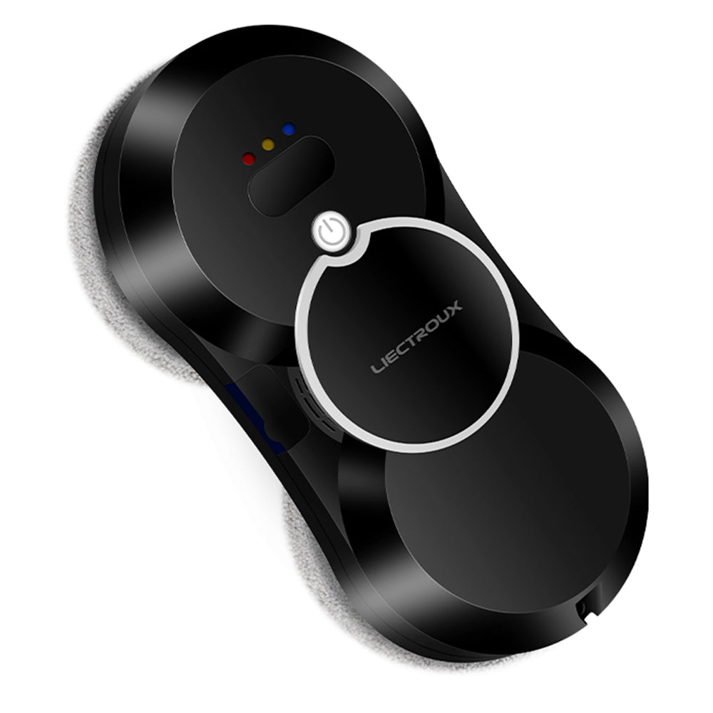Liectroux HCR-10 Robot Window Vacuum Cleaner, 30ml Water Tank, Ultrasonic Water Spraying, 2800Pa Suction, 6.8cm Ultra-thin Body - Black