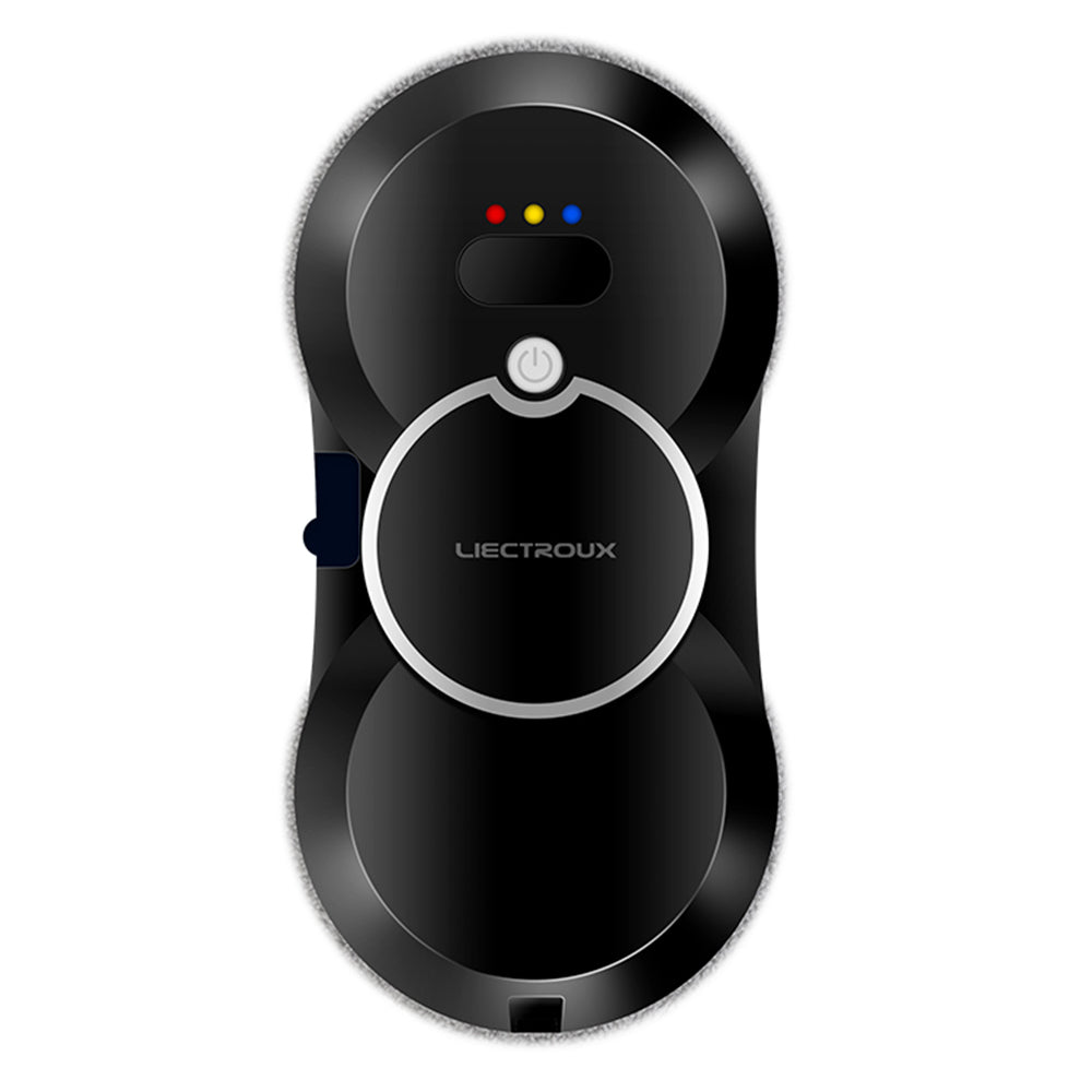 Liectroux HCR-10 Robot Window Vacuum Cleaner, 30ml Water Tank, Ultrasonic Water Spraying, 2800Pa Suction, 6.8cm Ultra-thin Body - Black
