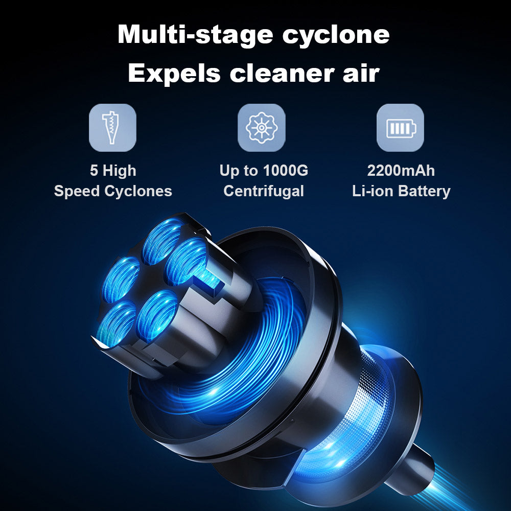 Liectroux i10 Cordless Stick Vacuum Cleaner, Smart Dust Sensing, 250W BLDC, 27kPa Suction, Colorful Touch Screen, LED Front Light, 45mins Runtime, for Carpet, Floor, Car & Pet Hair