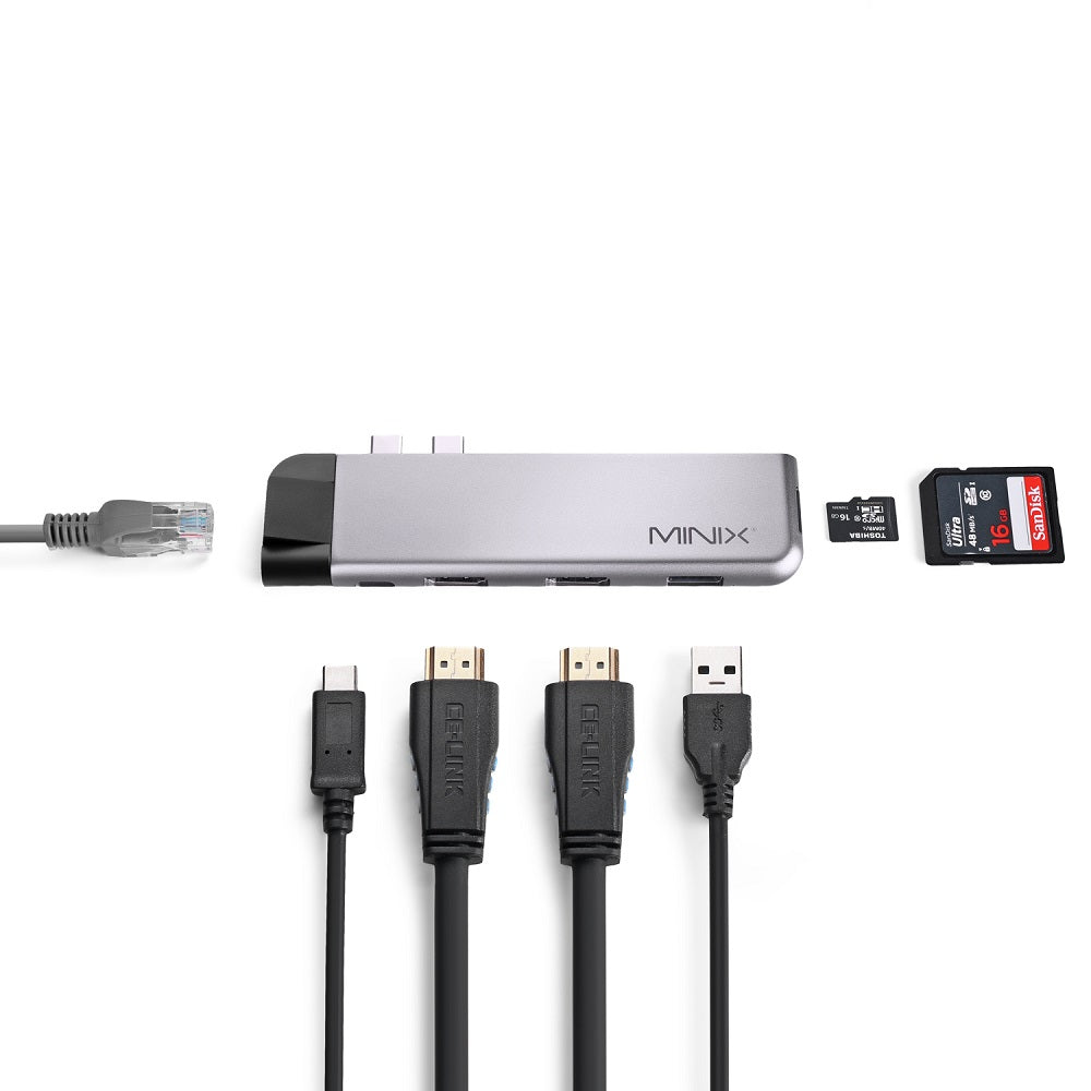 MINIX NEO C-DH Dual HDMI Multimedia Adapter for MacBook Air, MacBook Pro