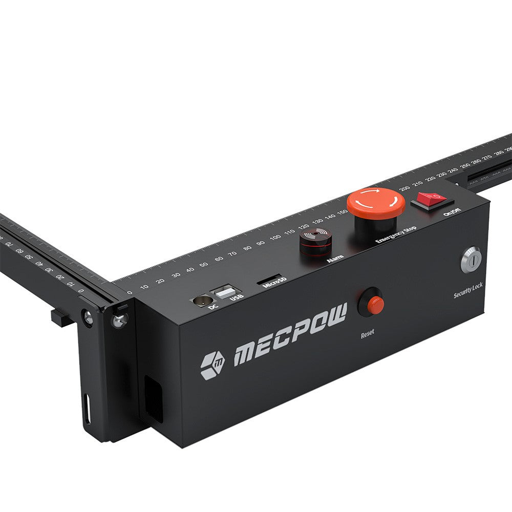 Mecpow X3 Laser Engraver, 5W Laser Power, Fixed-Focus, 0.01mm Accuracy, 10000 mm/min Engraving Speed, Safety Lock, Emergency Stop, Flame Detection, Gyroscope Sensor, 410x400mm