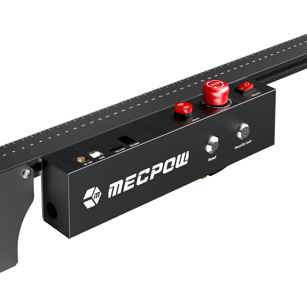 Mecpow X5 Pro Laser Engraver Cutter, 33W Laser Power, Auto Air Assist, 0.08x0.1mm Laser Spot, 28000mm/min Engraving Speed, Safety Lock, Emergency Stop, Flame Detection, Offline Engraving, 600x600mm