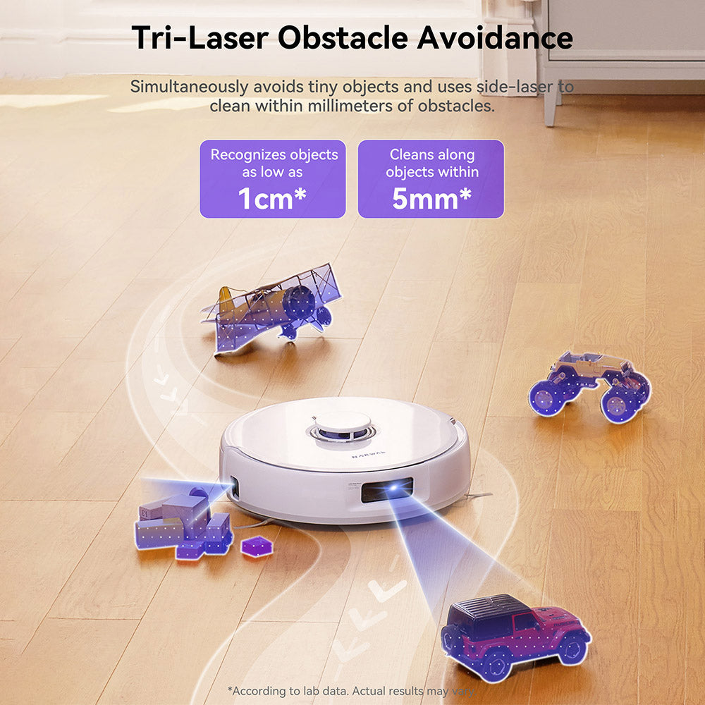 Narwal Freo X Ultra Robotic Vacuum and Mop with Auto Washing and Self-Empty, Strong 8200Pa Suction Power, Zero-Tangling Floating Brush, Automated Mop Lifting To 12mm, All-in-One Base Station