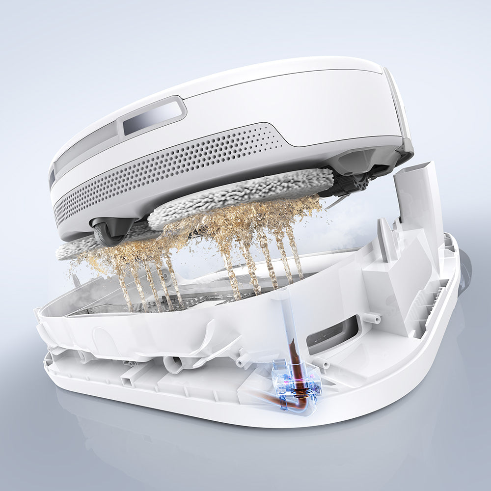 Narwal Freo Z Ultra Robot Vacuum and Mop with Base Station, 12,000Pa Power, Self-Empty, Dual-camera, Zero-Tangling, 120-day Maintenance-Free, Auto Mop Lifting To 12mm, Tri-Laser Obstacle Avoidance, AI-Adaptive Hot Water Washing & Drying - White
