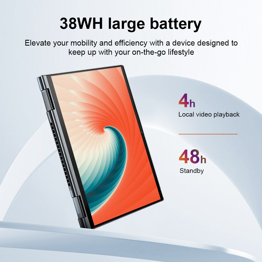 Ninkear YBOOK15 2-in-1 Laptop, 360° Flip 15.6-inch 1920*1080 Touchscreen, AMD Ryzen 3 3200U 2 Cores Max 3.5GHz, 16GB RAM 512GB SSD, 2.4/5GHz WiFi Bluetooth 4.2 , 1*USB3.0, 2*USB2.0, 1*Type-C (Data Only), 1*HDMI, 1*RJ45, 1*Headphone Jack, 38Wh Battery
