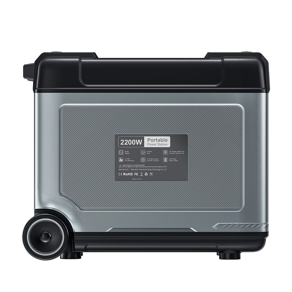 OUKITEL Abearl P5000 Portable Power Station, 5120Wh LiFePO4 Battery, 5x2200W AC Outlets (4000W Surge), Seamless UPS Battery Backup, 92% Inverter, 1800W Fast AC Charging, Dual 100W USB-C, 15 Outputs, MPPT Solar Generator for Outdoors Home, with Wheels