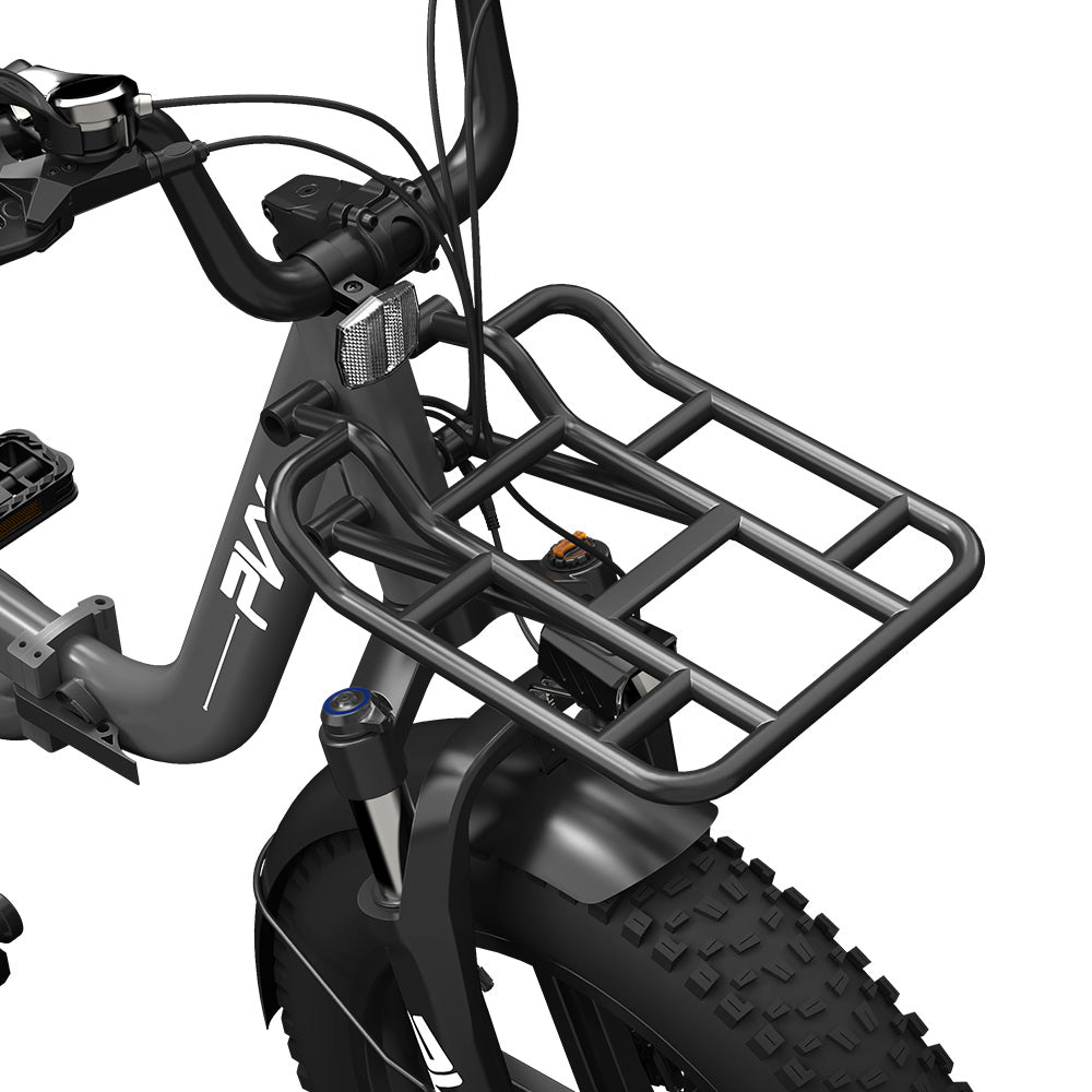 PVY LS20 Electric Bike, 250W Motor, 48V 16.5Ah Battery, 20*4.0 inch Fat Tires, 25km/h Max Speed, 100km Range, Hydraulic Brake, Lockable Shock Absorbing Fork, Shimano 7-speed, LCD Display - Grey