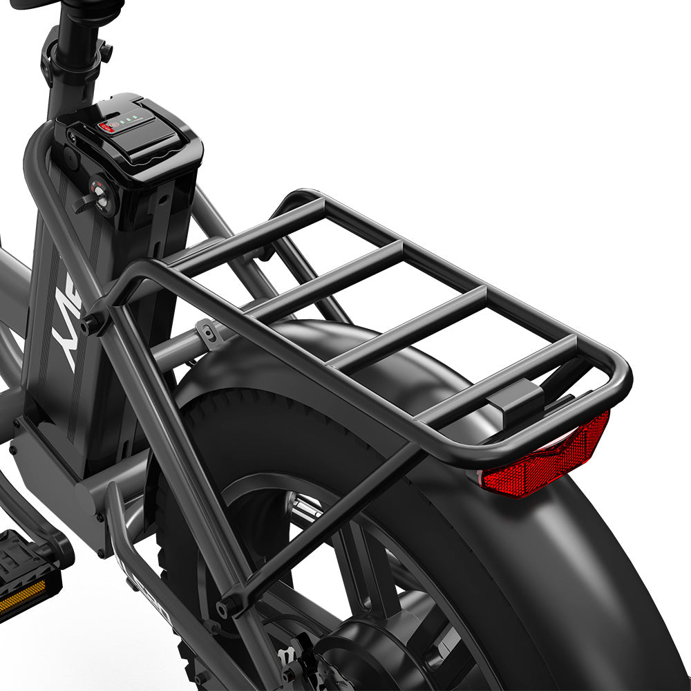 PVY LS20 Electric Bike, 250W Motor, 48V 16.5Ah Battery, 20*4.0 inch Fat Tires, 25km/h Max Speed, 100km Range, Hydraulic Brake, Lockable Shock Absorbing Fork, Shimano 7-speed, LCD Display - Grey